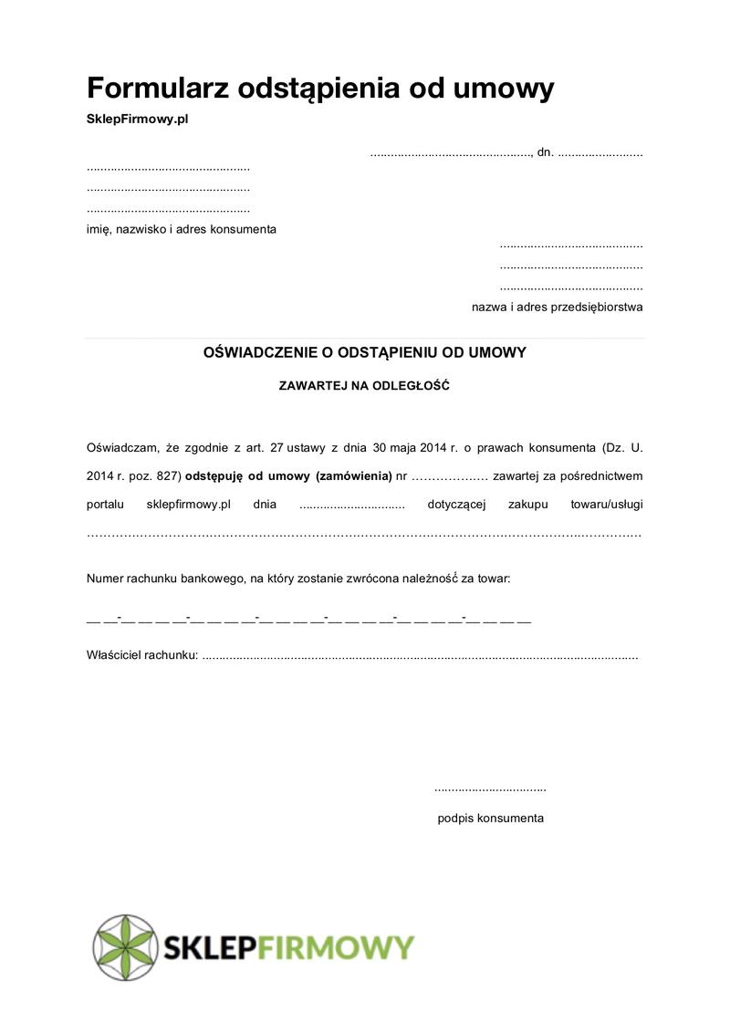 Odstąpienie od umowy samochodu