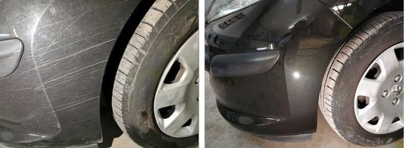 Usuwanie rys na lakierze