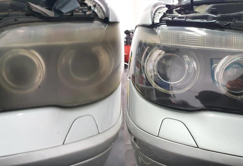 Czyszczenie lamp samochodowych