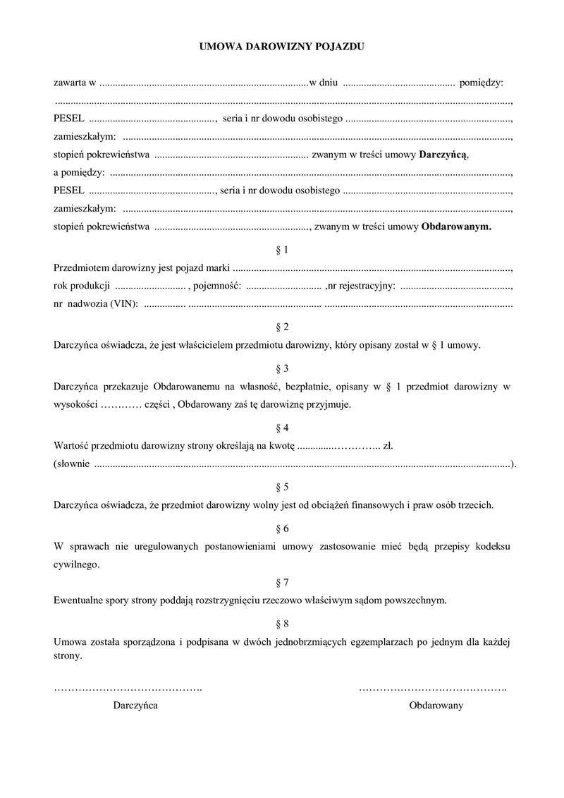 Ubezpieczenie samochodu po darowiźnie