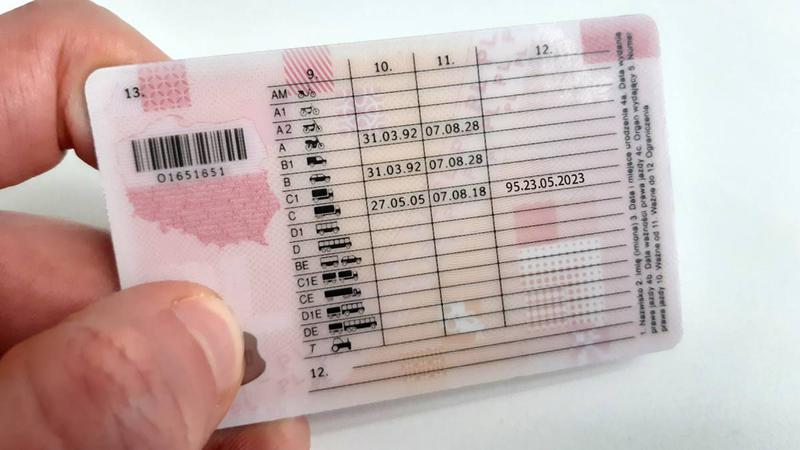 Prawo jazdy z kodem 95